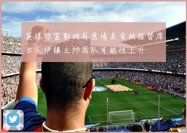 英媒称富勒姆有意请麦肯纳接替席尔瓦伊镇主帅离队可能性上升